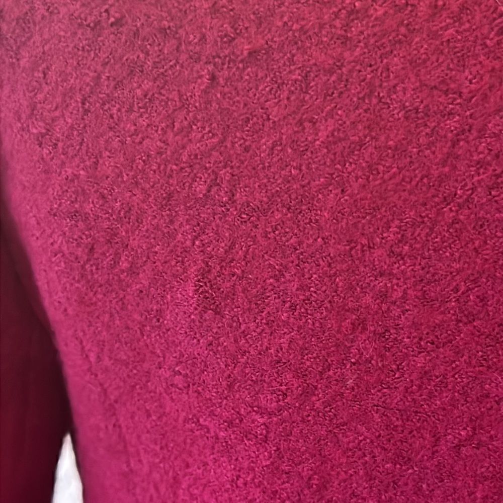 🎊HP🎊 LOFT Fucsha Pink Boiled Wool Pea Coat - Picture 6 of 15